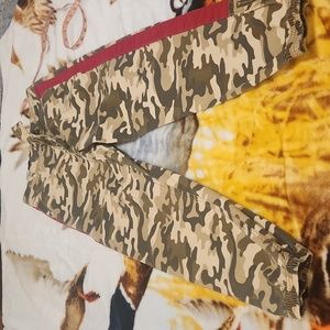 Joe's camo cotton jogger pants with zipper ankles